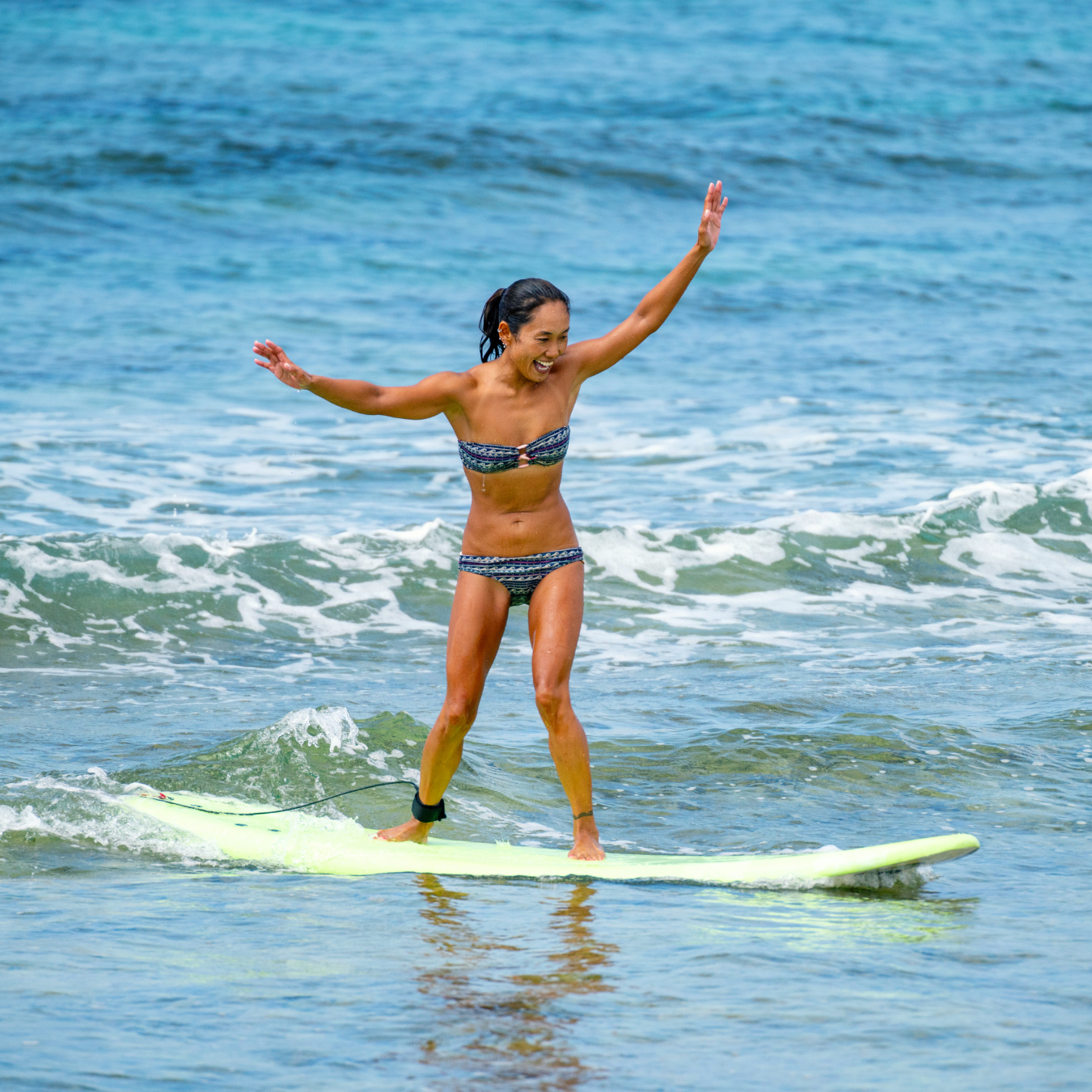 Something wonderful happens when women surf. We grow more confident in ourselves, we wash away the cares of the world and find our flow in life. Come and learn to surf with us! Feel sun-kissed and carefree, as you have fun with new friends, while surfing warm water waves.